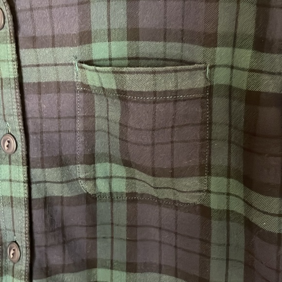 LL Bean Fleece Lined Scotch Plaid Flannel Shirt Shacket Medium - Picture 6 of 10